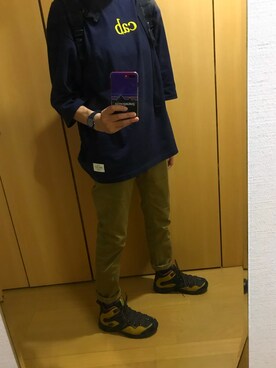 「INHERIT（インヘリット）のアイテム」を使った、しみchocoさん（レディース・162cm）の秋コーディネート