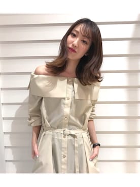 「アイテム（シャツワンピース）」を使った、yyykkkさん（レディース・152cm・20代）の春コーディネート
