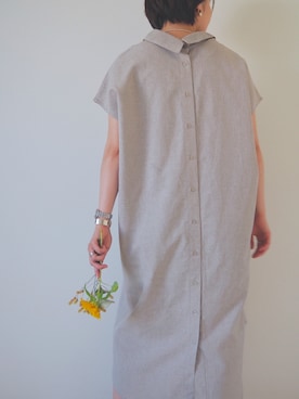 「アイテム（ワンピース/ドレス、シルバー系）」を使った、まき   なつきさん（レディース・161cm）の夏コーディネート