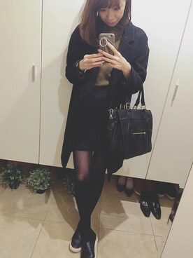 「MidiUmi（ミディウミ）のアイテム（その他アウター）」を使った、aaaaaさん（レディース・163cm）の冬コーディネート