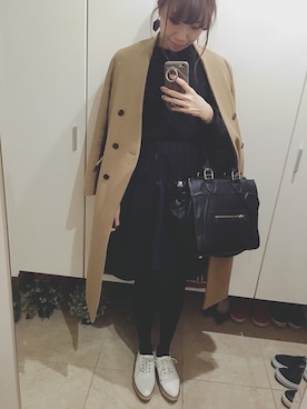 「VINCA（ヴィンカ）のアイテム（その他アウター）」を使った、aaaaaさん（レディース・163cm）の冬コーディネート