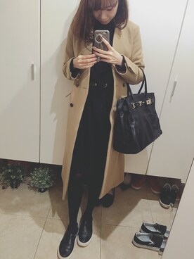 「VINCA（ヴィンカ）のアイテム（その他アウター）」を使った、aaaaaさん（レディース・163cm）の冬コーディネート