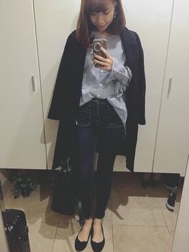 「MidiUmi（ミディウミ）のアイテム（その他アウター）」を使った、aaaaaさん（レディース・163cm）の冬コーディネート