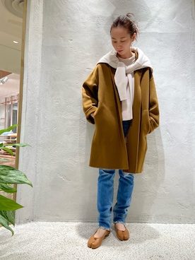 「Curensology（カレンソロジー）のアイテム（ニット/セーター）」を使った、c_ha_taさん（レディース・158cm）の冬コーディネート