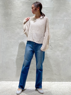 「Curensology（カレンソロジー）のアイテム（ニット/セーター）」を使った、c_ha_taさん（レディース・158cm）の冬コーディネート