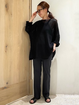 「Curensology（カレンソロジー）のアイテム（ニット/セーター）」を使った、c_ha_taさん（レディース・158cm）の春コーディネート