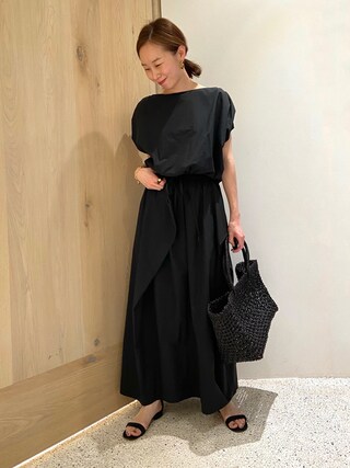 Curensology タイプライタースカート F ギャザー ドレープ ブラウン Curensology（カレンソロジー）の「Curensology(カレンソロジー