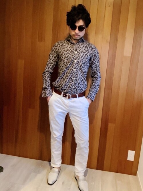 まっきん 筋トレ ゆるローファット Designworksのチノパンツを使ったコーディネート Wear