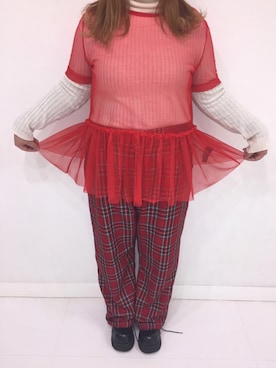 「タータンチェック」｜Bonさん（レディース・157cm）の冬コーディネート