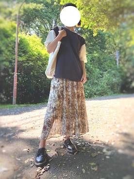 「TIMELY WARNING（タイムリーワーニング）のアイテム」を使った、pojiさん（レディース・161cm）の夏コーディネート