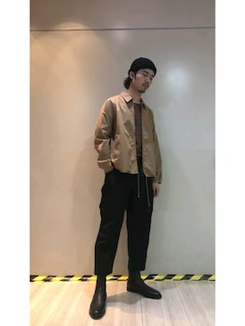 「initial（イニシャル）のアイテム（帽子）」を使った、Cass凯斯さん（メンズ・183cm）の秋コーディネート