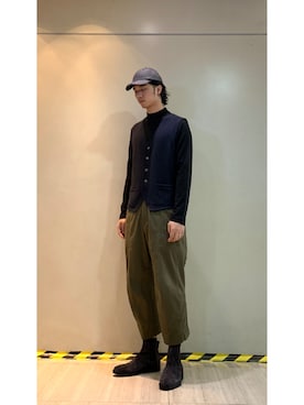 「initial（イニシャル）のアイテム（ジャケット/アウター）」を使った、Cass凯斯さん（メンズ・183cm）の秋コーディネート