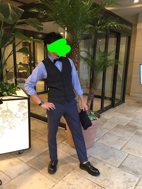 「アイテム（スーツパンツ）」を使った、まことさん（メンズ・176cm・20代）の夏コーディネート