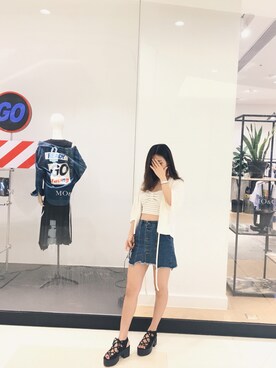 「PULL&BEAR（プルアンドベア）のアイテム（サンダル）」を使った、vaneさん（レディース・167cm）の夏コーディネート
