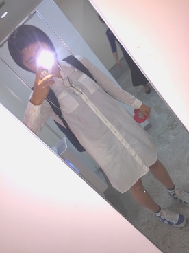 「Right-on（ライトオン）のアイテム（シャツワンピース）」を使った、田端 桃華 さん（レディース・165cm）の秋コーディネート
