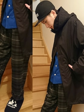 「niko and...（ニコアンド）のアイテム（モッズコート）」を使った、yutaさん（メンズ・172cm）の冬コーディネート