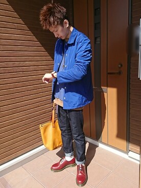 「niko and...（ニコアンド）のアイテム（ナイロンジャケット）」を使った、yutaさん（メンズ・172cm）の冬コーディネート