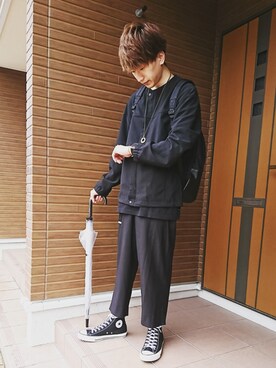 「RAGEBLUE（レイジブルー）のアイテム（ノーカラージャケット）」を使った、yutaさん（メンズ・172cm）の春コーディネート