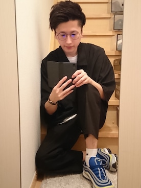 「Hanes」｜「アイテム（スラックス）」を使った、yutaさん（メンズ・171cm）の秋コーディネート