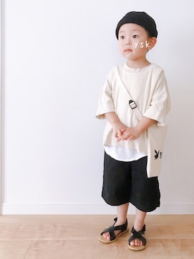 「ピグメント」｜「アイテム（帽子）」を使った、youtanさん（キッズ・90cm）の夏コーディネート