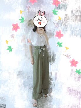「アイテム（チノパンツ）」を使った、Joyさん（レディース・165cm・20代）の夏コーディネート