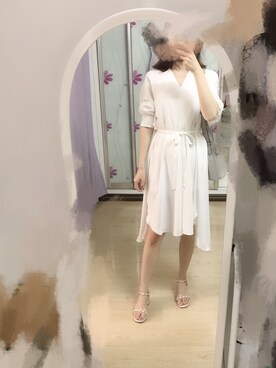 「アイテム（シャツワンピース）」を使った、Joyさん（レディース・165cm・20代）の夏コーディネート