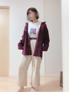 「archives（アルシーヴ）のアイテム（その他アウター）」を使った、aruさん（レディース・159cm）の冬コーディネート