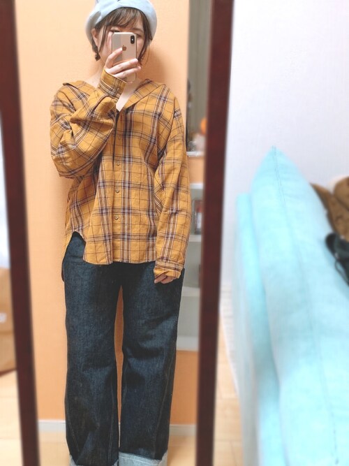 10 クーポン Ungrid ウォッシュチェックルーズシャツ ブルー 大判世界地図布軸製 レディースファッション レディースアパレル Suara Institute Org