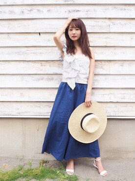 西川 瑞希さん（レディース・157cm）の夏コーディネート