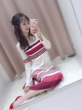 「iPhoneケース」｜「アイテム（ワンピース/ドレス）」を使った、西川 瑞希さん（レディース・157cm）の春コーディネート