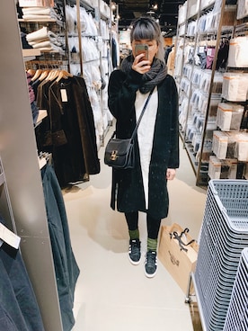 「アイテム（ピーコート）」を使った、TORUさん（レディース・171cm）の冬コーディネート