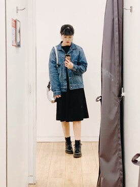 「丹寧」｜TORUさん（レディース・171cm）の冬コーディネート