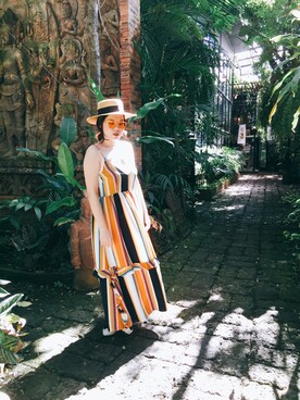 「asos（エイソス）のアイテム（ワンピース）」を使った、Jet Huangさん（レディース・165cm）の春コーディネート