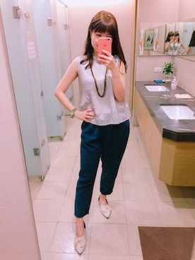 「STARMIMI（スターミミ）のアイテム」を使った、Jet Huangさん（レディース・165cm）の春コーディネート