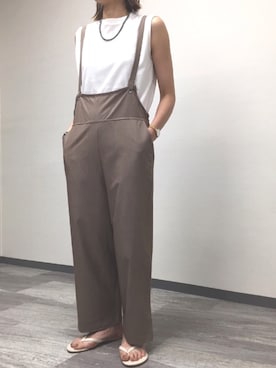 「ZOZOでしか買えない」｜「アイテム（オールインワン・サロペット）」を使った、miniusさん（レディース・164cm）の夏コーディネート