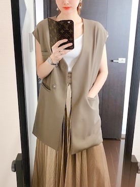 「ベストコーデ」｜「アイテム（セットアップ）」を使った、maruchanさん（レディース・163cm）の夏コーディネート