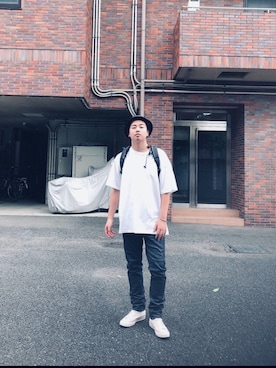 「SLAB（スラブ）のアイテム」を使った、リアムさん（メンズ・181cm）の夏コーディネート
