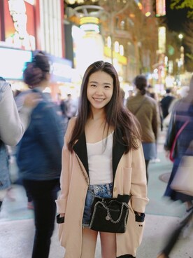 「SONIA RYKIEL（ソニアリキエル）のアイテム」を使った、Nattaya Jamjumradさん（レディース・153cm）の冬コーディネート