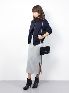 「Accessorize（アクセサライズ）のアイテム（クラッチバッグ）」を使った、erikoさん（レディース・152cm）の冬コーディネート