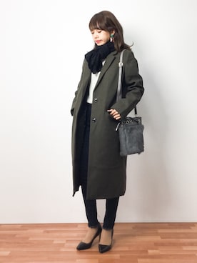 「SEVENDAYS=SUNDAY（セブンデイズサンデイ）のアイテム（ダウンジャケット/コート）」を使った、erikoさん（レディース・152cm）の冬コーディネート