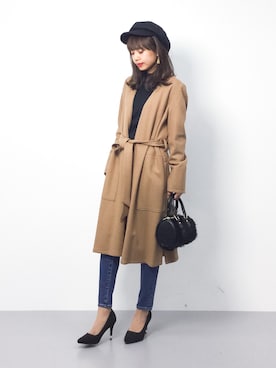 「LILIDIA（リリディア）のアイテム」を使った、erikoさん（レディース・152cm）の冬コーディネート