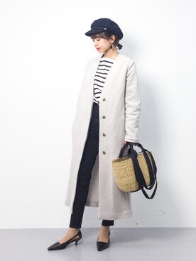 「Chez toi（シェトワ）のアイテム（その他アウター）」を使った、erikoさん（レディース・152cm）の冬コーディネート
