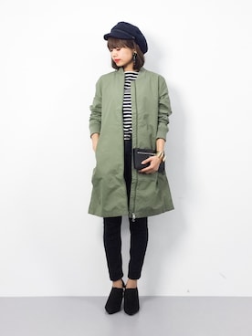 「cachenez（カシュネ）のアイテム」を使った、erikoさん（レディース・152cm）の冬コーディネート