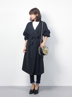 「STUDIOUS（ステュディオス）のアイテム（ブーティ）」を使った、erikoさん（レディース・152cm）の冬コーディネート