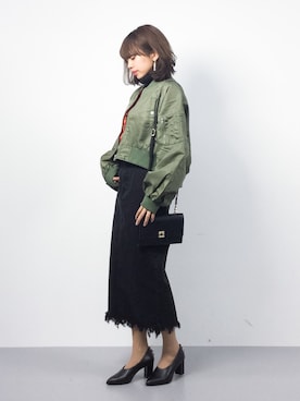「STUDIOUS（ステュディオス）のアイテム（ブーティ）」を使った、erikoさん（レディース・152cm）の冬コーディネート