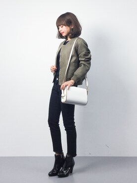 「CLEARIMPRESSION （クリアインプレッション）のアイテム（ジャケット/アウター）」を使った、erikoさん（レディース・152cm）の春コーディネート