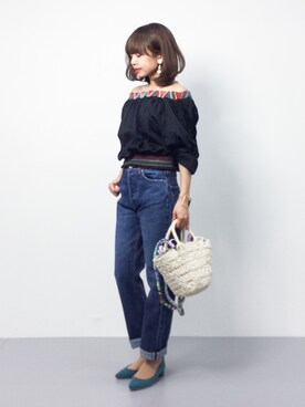 「Balancoire（ブランコアール）のアイテム」を使った、erikoさん（レディース・152cm）の春コーディネート