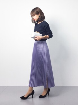 「FREAK'S STORE（フリークスストア）のパーツイヤリング-クリア-（イヤリング）」を使った、erikoさん（レディース・152cm）の春コーディネート