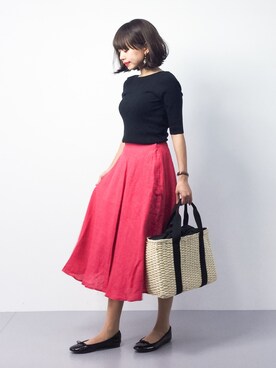erikoさんの「Sonny Label テンセルリネンサーキュラースカート」を使ったコーディネート