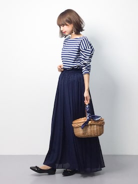 「Balancoire（ブランコアール）のアイテム」を使った、erikoさん（レディース・152cm）の春コーディネート